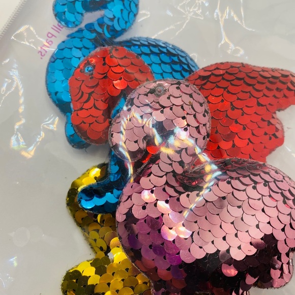 ORNAMENTS FLAMINGOS 🦩 SEQUINS!!!  4 TOTAL - Picture 9 of 14